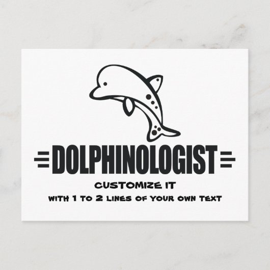 Funny Custom Dolphins Briefkaart (Voorkant)