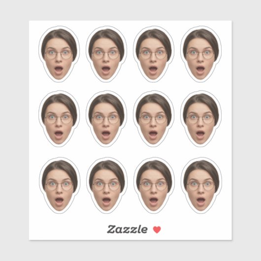 Funny Custom Face Bachelor Birthday Party Sticker (Vel)