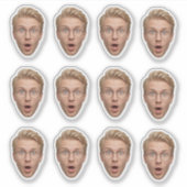 Funny Custom Face Bachelorette Party Sticker (Voorkant)