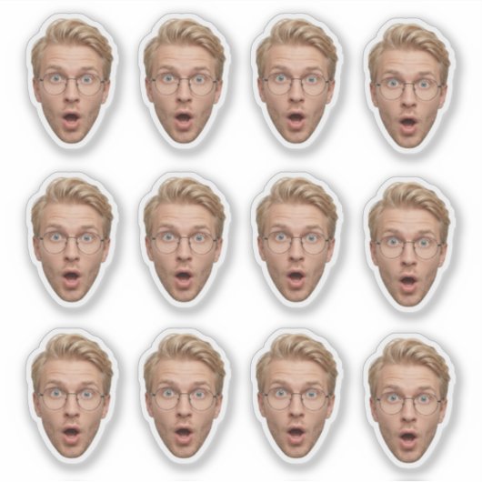 Funny Custom Face Bachelorette Party Sticker (Voorkant)