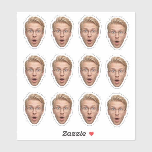 Funny Custom Face Bachelorette Party Sticker (Vel)