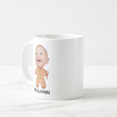 Funny Custom Face Foto Gingerbread Kerst Baby Koffiemok (Voorkant links)
