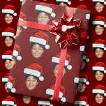 Funny Custom Face Foto Sinterklaas Pet Kerst Cadeaupapier<br><div class="desc">Funny Custom Face Photo Santa Claus Pet Christmas, Vervang het gezicht van deze elf met je favoriete foto (zorg ervoor dat je zo veel mogelijk in het gezicht snijdt en gebruik een app om de achtergrond te verwijderen) en personaliseer dit grappige kerst vakantie inpakpapier met je kind, man of vriend...</div>