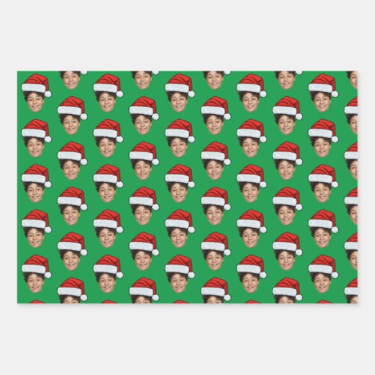Funny Custom Face Foto Sinterklaas Pet Kerst Inpakpapier Vel (Voorkant 2)
