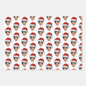 Funny Custom Face Foto Sinterklaas Pet Kerst Inpakpapier Vel (Voorkant)