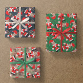 Funny Custom Face Photo Santa Claus Kerstmis Inpakpapier Vel