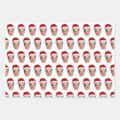 Funny Custom Face Photo Santa Hat Christmas Inpakpapier Vel (Voorkant 2)