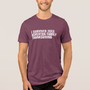 Funny custom family Thanksgiving Tri-Blend Shirt