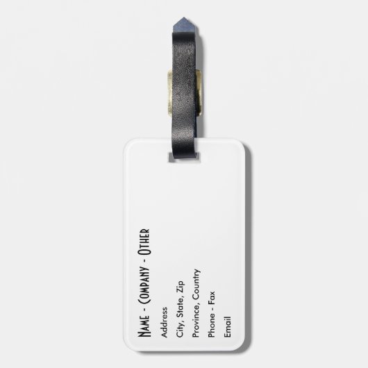 Funny Custom Gevist Bagagelabel (Achterkant verticaal)