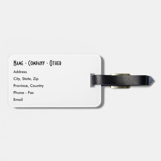 Funny Custom Gevist Bagagelabel (Achterkant horizontaal)