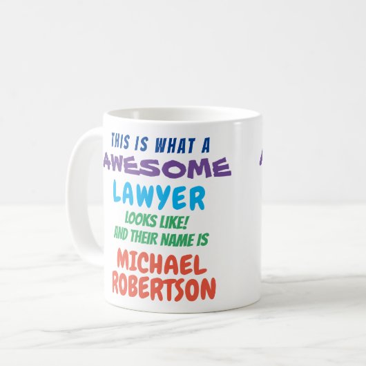 Funny Custom Geweldige Lawyer Gift Mok (Voorkant links)