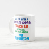 Funny Custom Geweldige Teacher Gift Mok (Voorkant links)