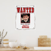 Funny Custom Gezocht Uw Foto Poster (Keuken)