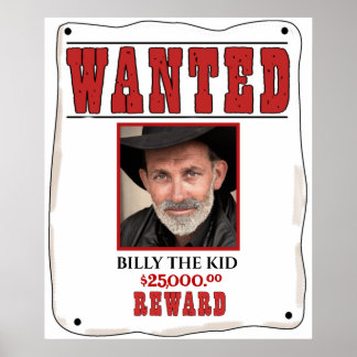 Funny Custom Gezocht Uw Foto Poster