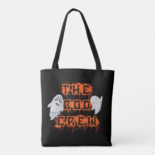 Funny Custom Halloween bagage the Boo Crew Ghosts Tote Bag (Achterkant)