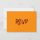 Funny Custom Halloween Party RSVP Invitation Kaart (Achterkant)