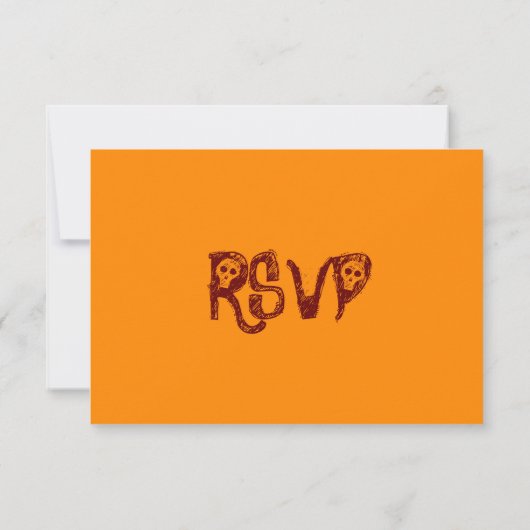 Funny Custom Halloween Party RSVP Invitation Kaart (Achterkant)