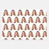 Funny Custom Heads Photo Gift Wrap | Custom Face Inpakpapier Vel (Voorkant)