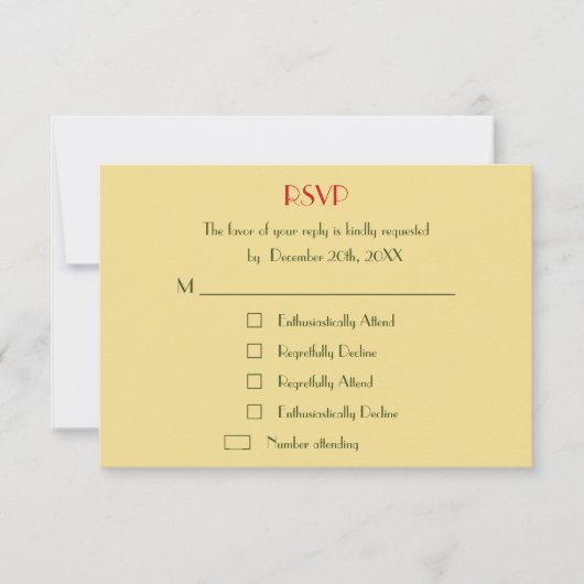 Funny Custom Holiday kerstbruiloft RSVP Uitnodigin (Voorkant)