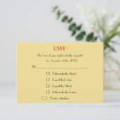 Funny Custom Holiday kerstbruiloft RSVP Uitnodigin Kaartje (Staand voorkant)