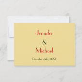 Funny Custom Holiday kerstbruiloft RSVP Uitnodigin Kaartje (Achterkant)