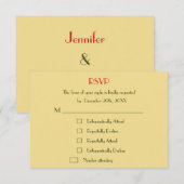 Funny Custom Holiday kerstbruiloft RSVP Uitnodigin Kaartje (Voorkant / Achterkant)