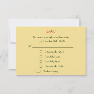 Funny Custom Holiday kerstbruiloft RSVP Uitnodigin Kaartje