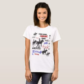 Funny, Custom, Jouw naam, je paardenrugleuning T-shirt (Voorkant volledig)