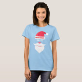Funny Custom Kerstkerstkerstkerstman's favoriete v T-shirt (Voorkant volledig)