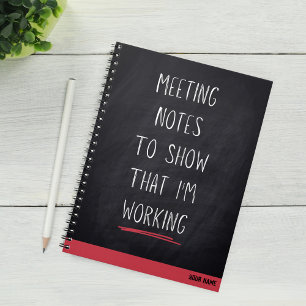 Funny Custom Meeting Notes I Working Notitieboek