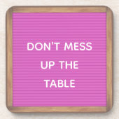 Funny Custom Message Letterboard Marquee Sign Beve Bier Onderzetter (Voorkant)