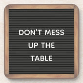 Funny Custom Message Letterboard Marquee Sign Bier Onderzetter (Voorkant)