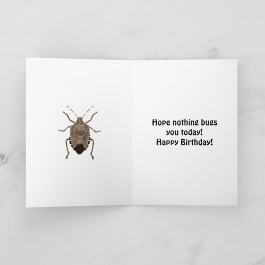 Funny Custom Message Personalised Stink Bug Kaart (Binnen)