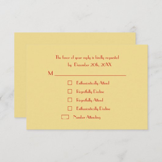 Funny Custom Modern Holiday kerstparty RSVP (Voorkant / Achterkant)