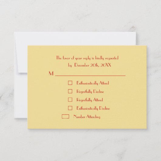 Funny Custom Modern Holiday kerstparty RSVP Kaartje (Voorkant)