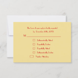 Funny Custom Modern Holiday kerstparty RSVP Kaartje