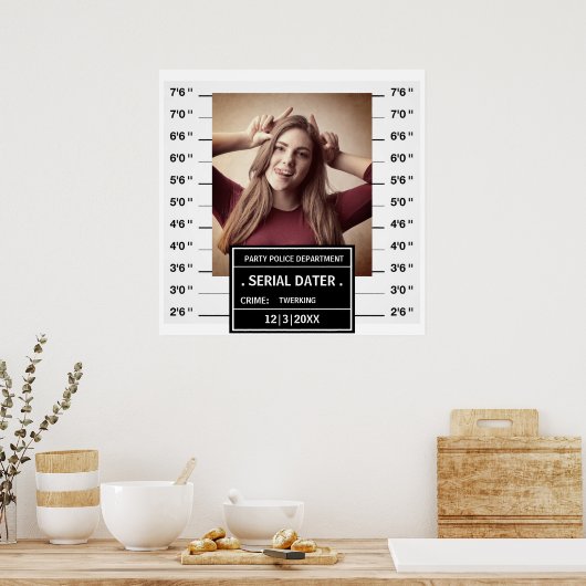 Funny custom mugshot poster (Keuken)