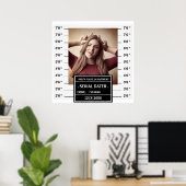 Funny custom mugshot poster (Thuiskantoor)