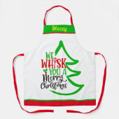 Funny Custom Name Baker's Kerstmis Schort (Voorkant)