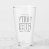 Funny custom name beer glass gift voor feestje glas (Achterkant)