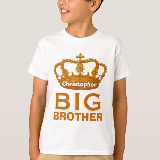 Funny Custom Name BIG BROTHER Crown Gift V02 T-shirt (Voorkant)