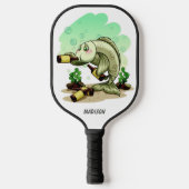 Funny custom name Drink Fish Pickleball Paddle (Voorkant)
