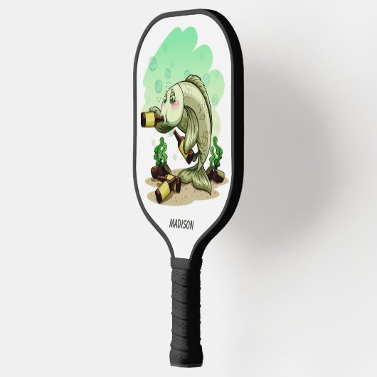Funny custom name Drink Fish Pickleball Paddle (Links)