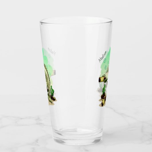 Funny custom name Drink Fish pint glass Glas (Links)