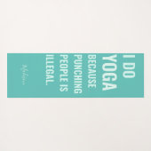 Funny custom name dubbelzijdig yoga mat (Achterkant (horizontaal))