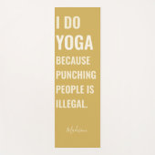 Funny custom name dubbelzijdig yoga mat (Voorkant)