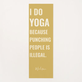 Funny custom name dubbelzijdig yoga mat