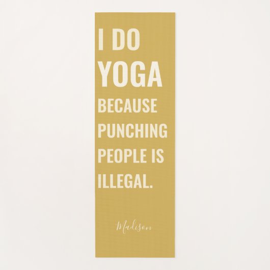 Funny custom name dubbelzijdig yoga mat (Voorkant)