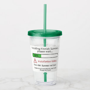 Funny custom name Finse Summer tumbler Acryl Drinkbeker