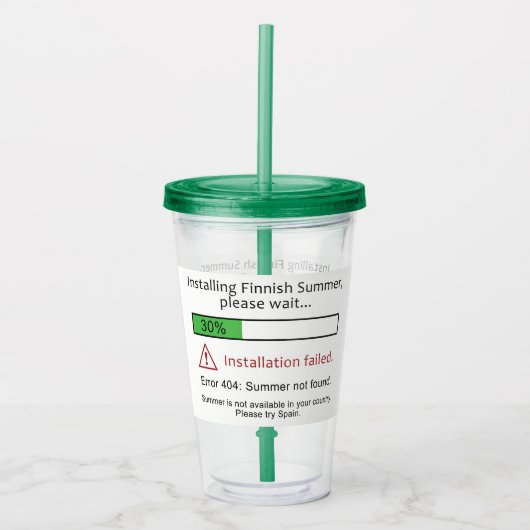 Funny custom name Finse Summer tumbler Acryl Drinkbeker (Voorkant)